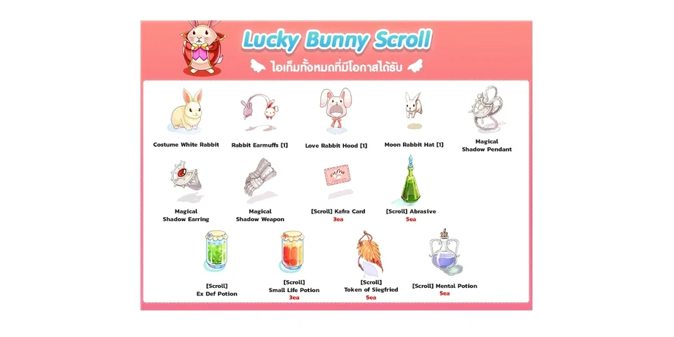 LUCKY BUNNY SCROLL